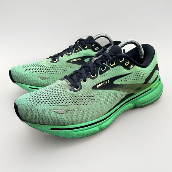 Brooks Ghost 15 Mens 10D Shoe‎ Sharp Green/Black Road Running Neutral Support - Picture 1 of 8